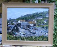 Acrylic Landscspes - Cadgewith Harbour Cornwall - Acrylic